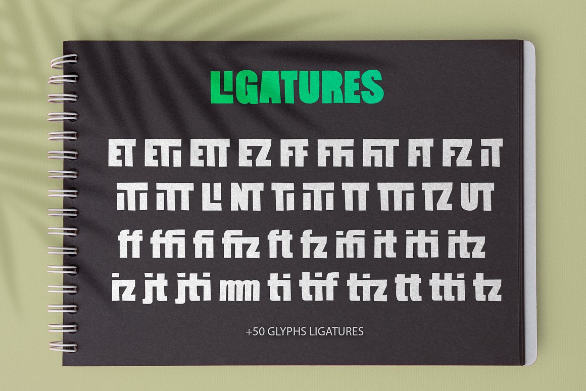 Letters and symbols are made in font.