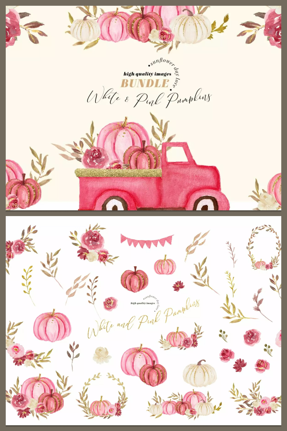 Pink pumpkin truck bundle clipart of pinterest.