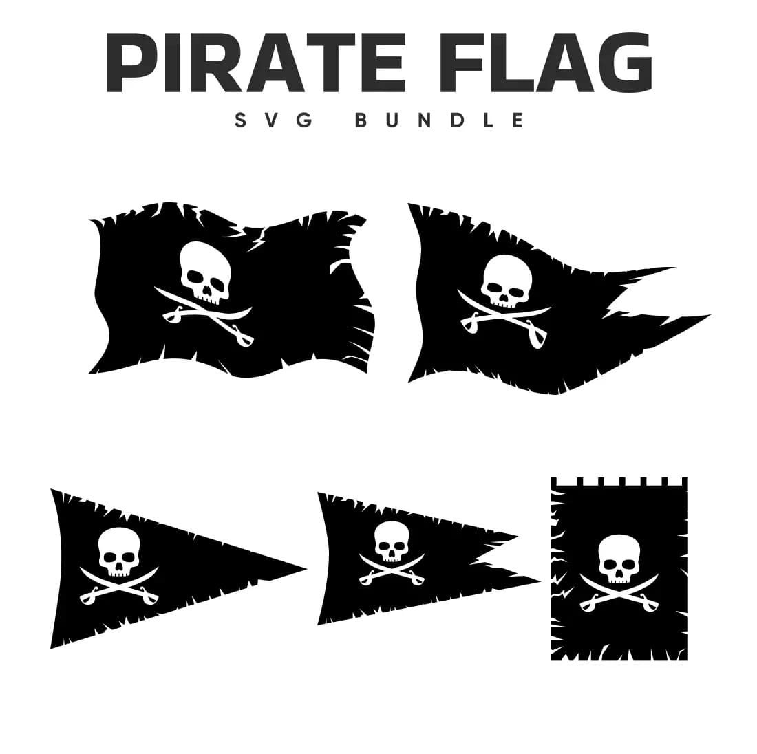 Pirate Flag SVG Bundle Preview image.