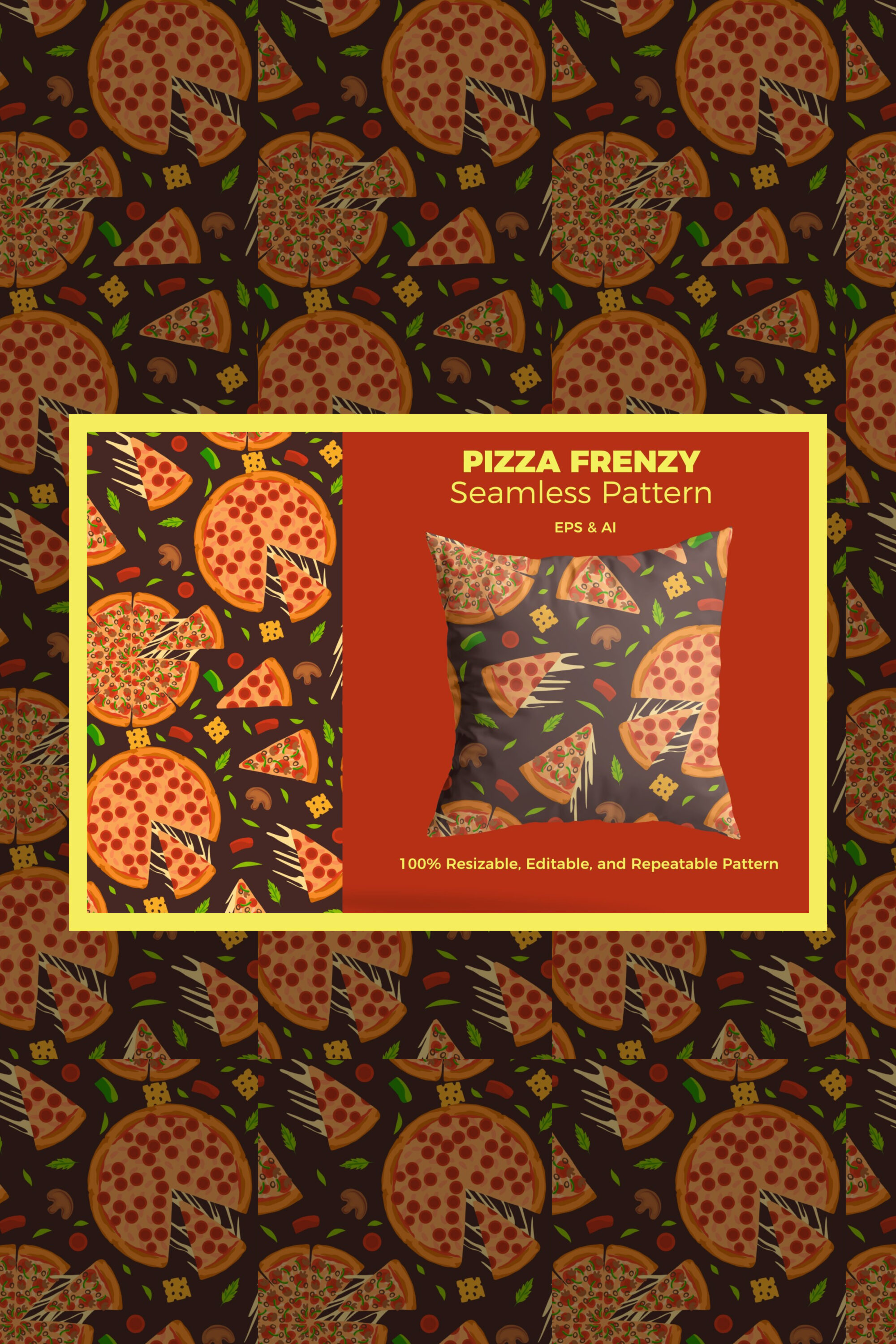 Pizza frenzy pattern of pinterest.