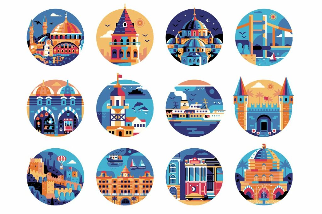 Travel Istanbul Icons And Elements – MasterBundles