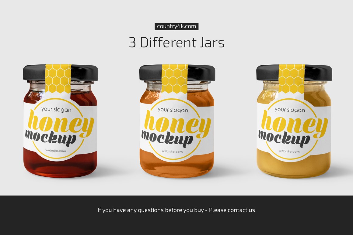 Image of three honey jars.