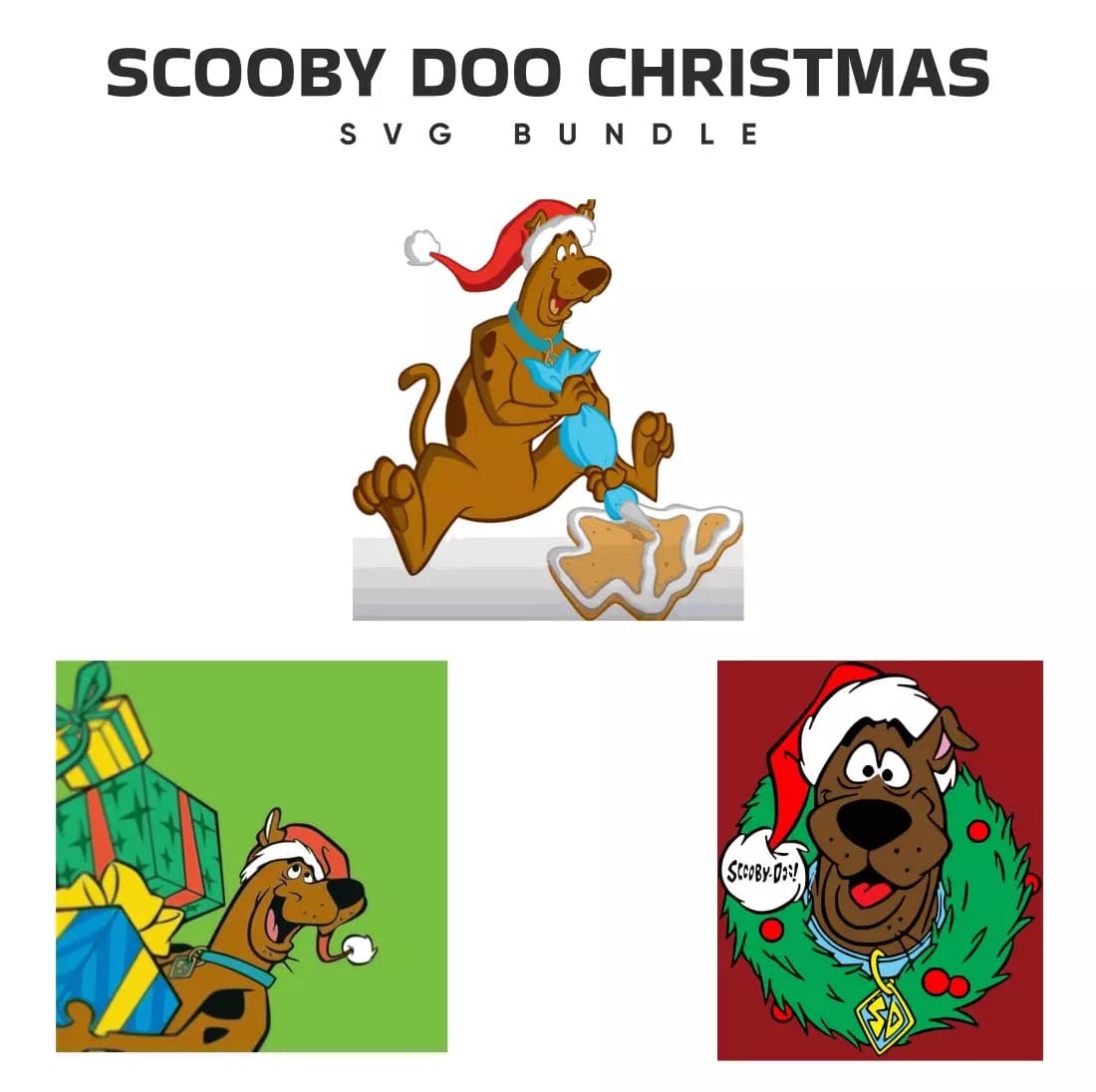 Scooby Doo Christmas SVG Bundle Preview.