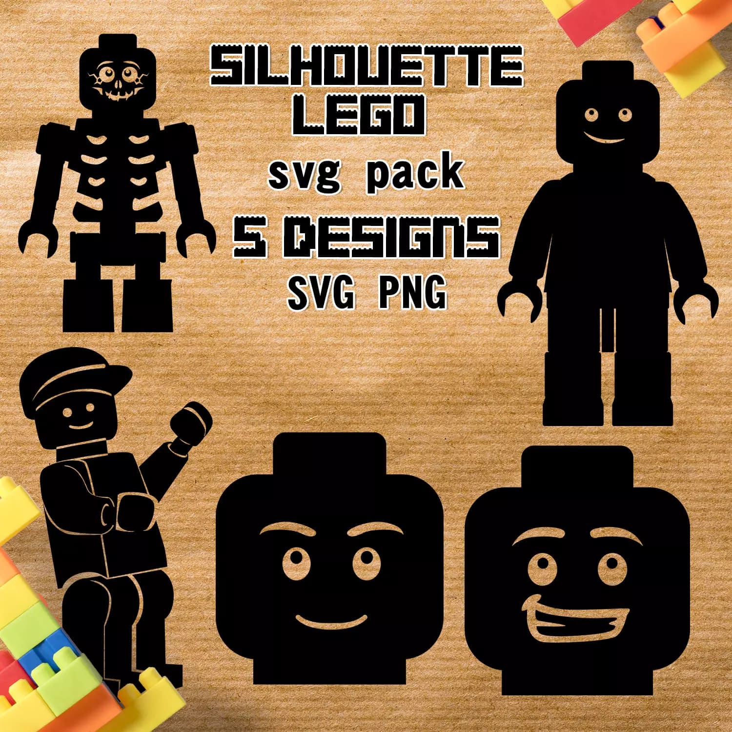 Silhouette Lego SVG Preview.