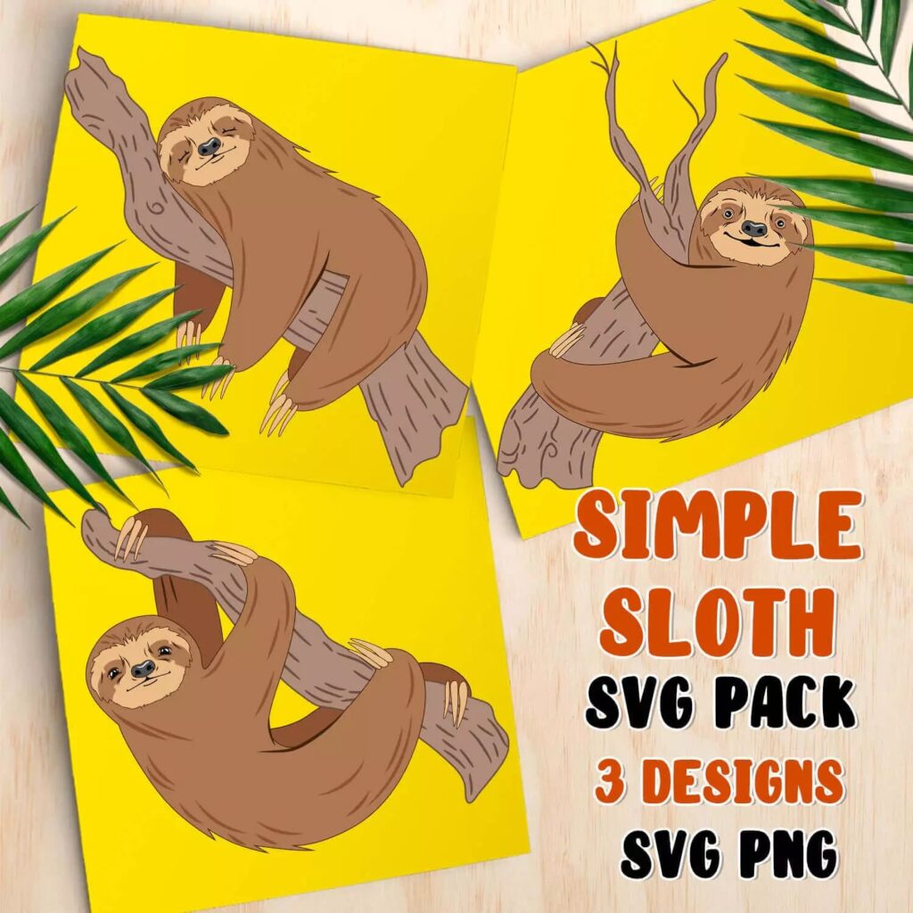 Sloth SVG Designs Bundle MasterBundles