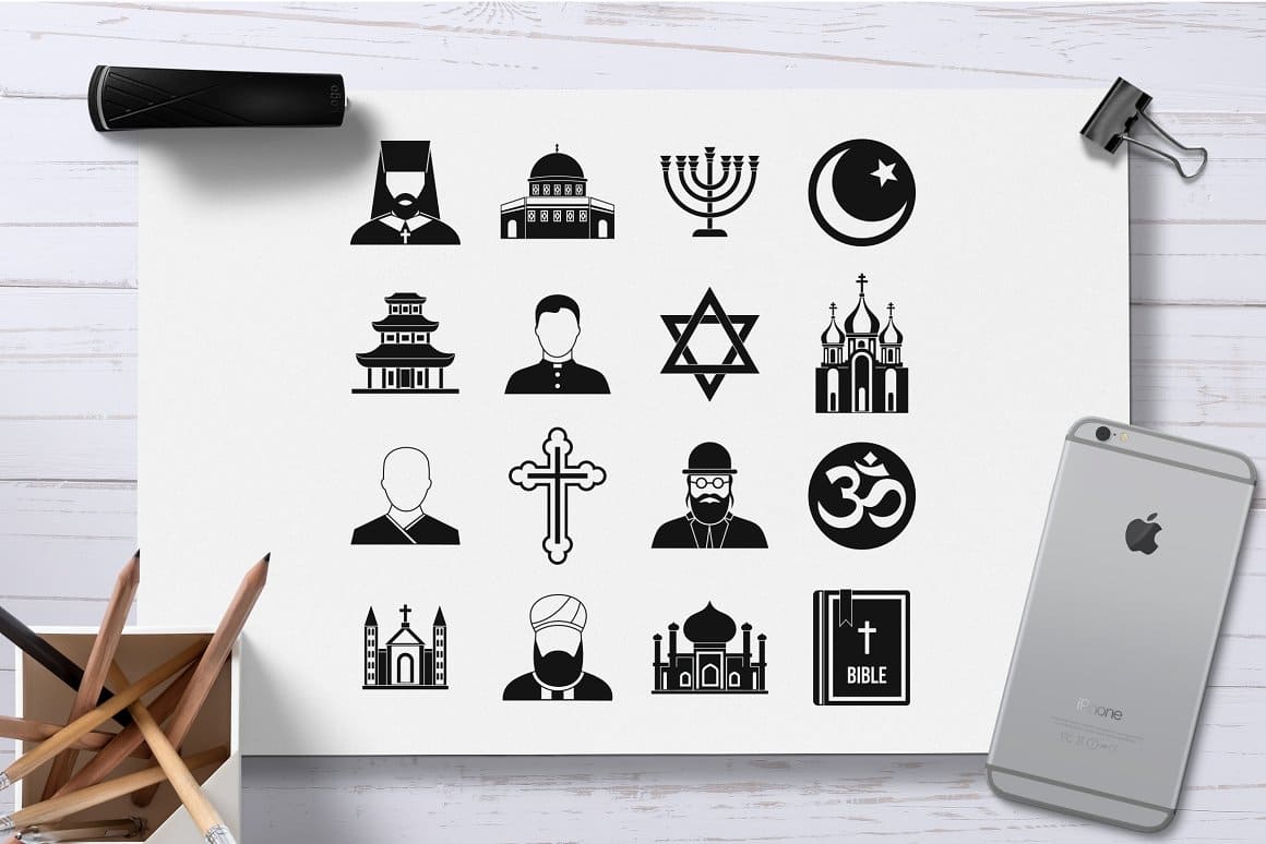 Beautiful icons on a religious theme.