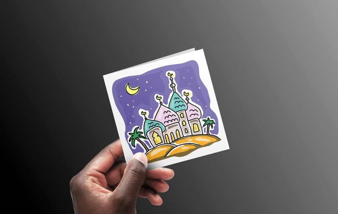 A card with a house and others.