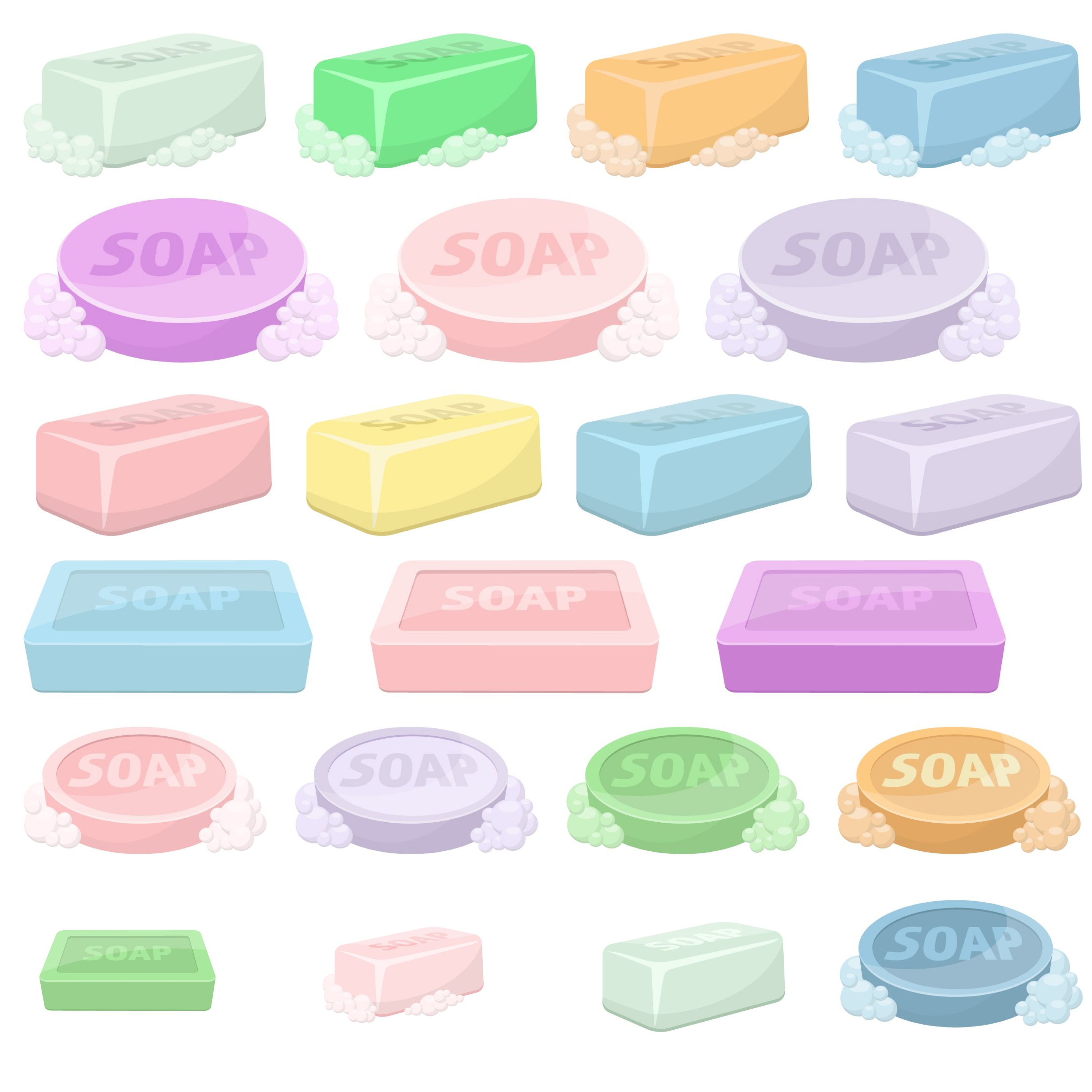Preview solid soap for washing clipart vector design illustration.