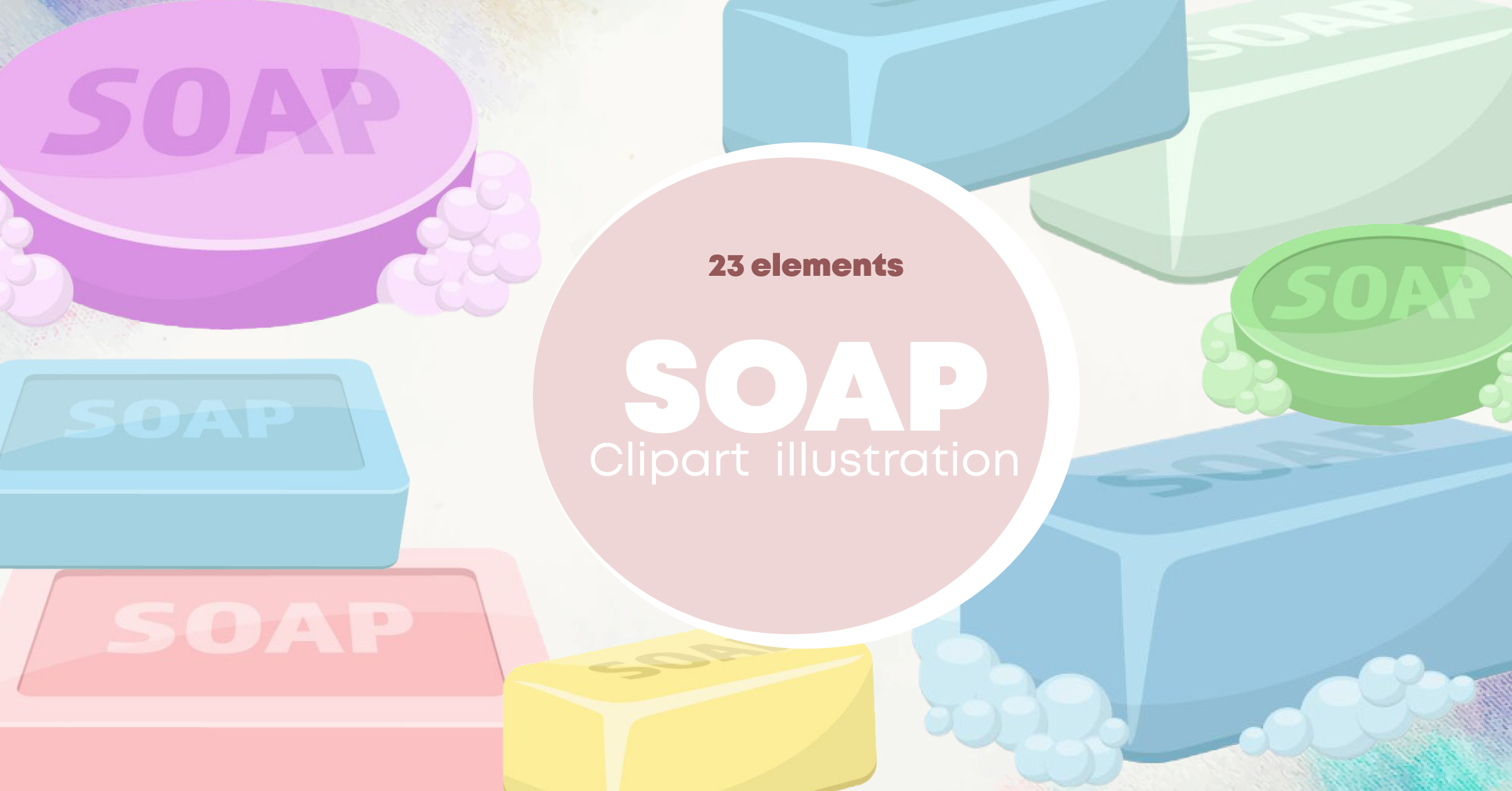 Solid Soap For Washing Clipart Vector Design Illustration | Master Bundles