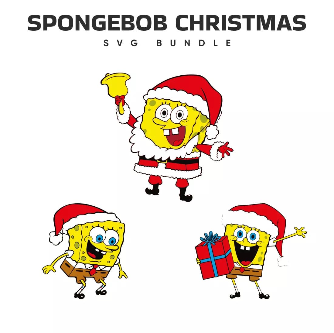 Spongebob Christmas SVG Bundle Preview.
