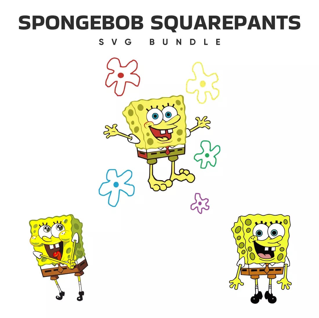 Spongebob Squarepants SVG Bundle Preview.