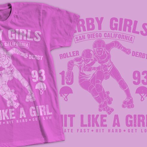 Roller Derby Girls T-Shirt Design | Master Bundles