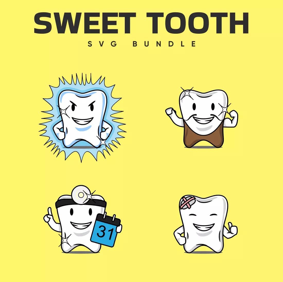 Sweet Tooth SVG Bundle Preview.