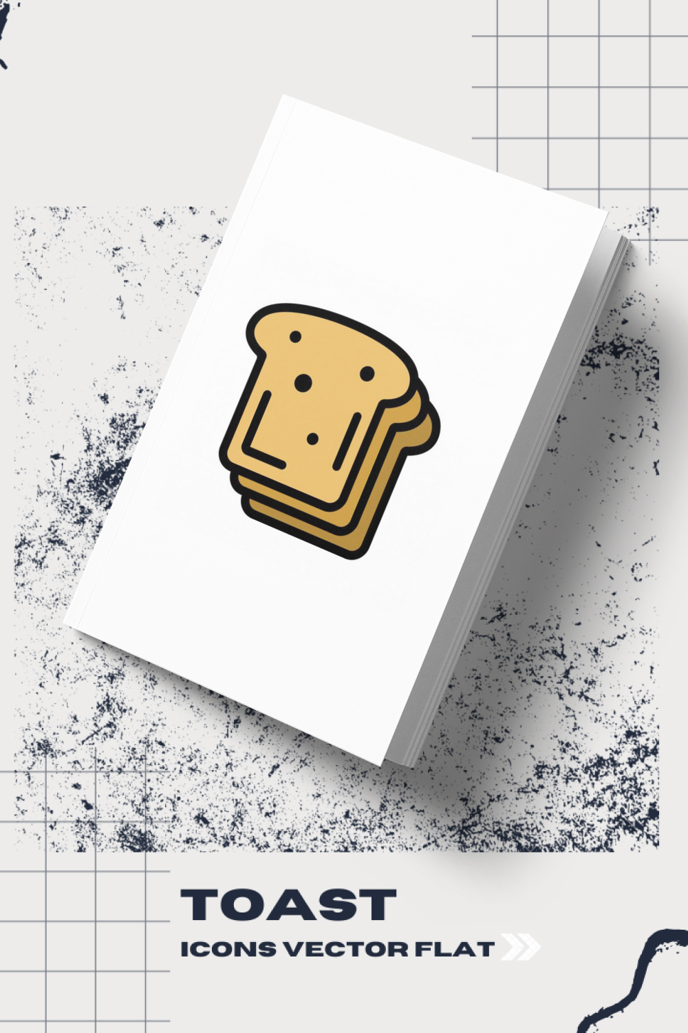 Toast icons vector flat of pinterest.