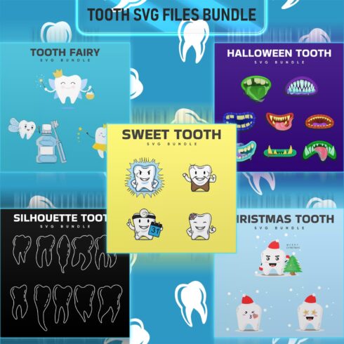 Tooth SVG Files Bundle cover image.