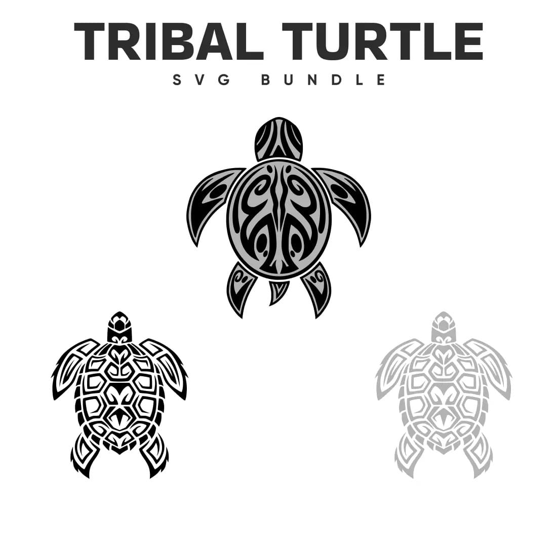 Tribal turtle svg bundle.