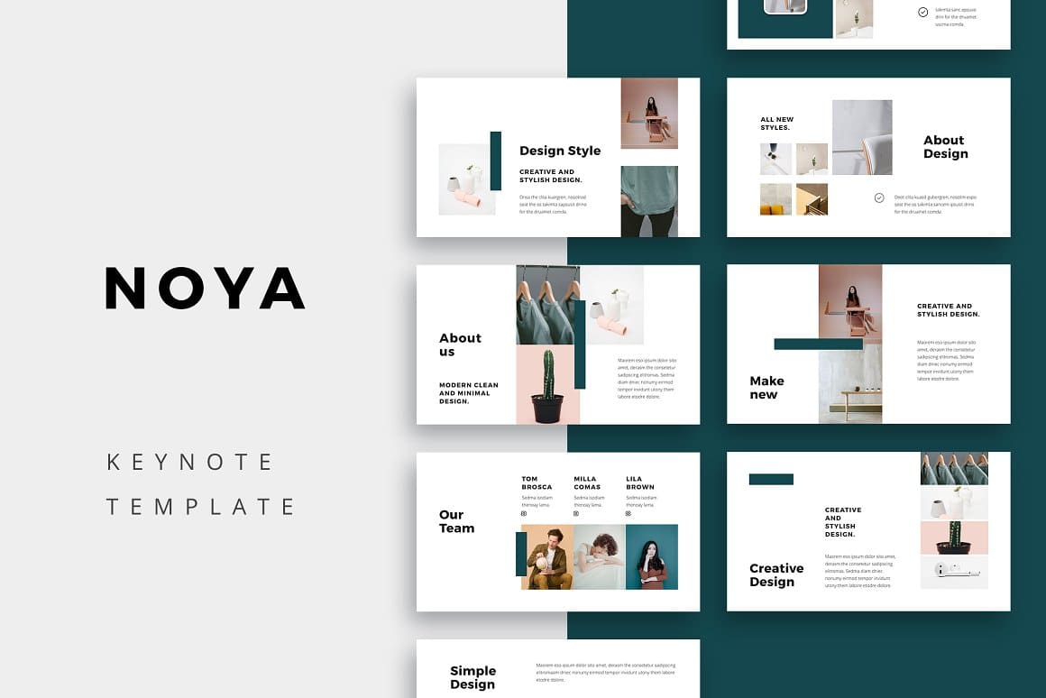 Design style of Noya keynote template.