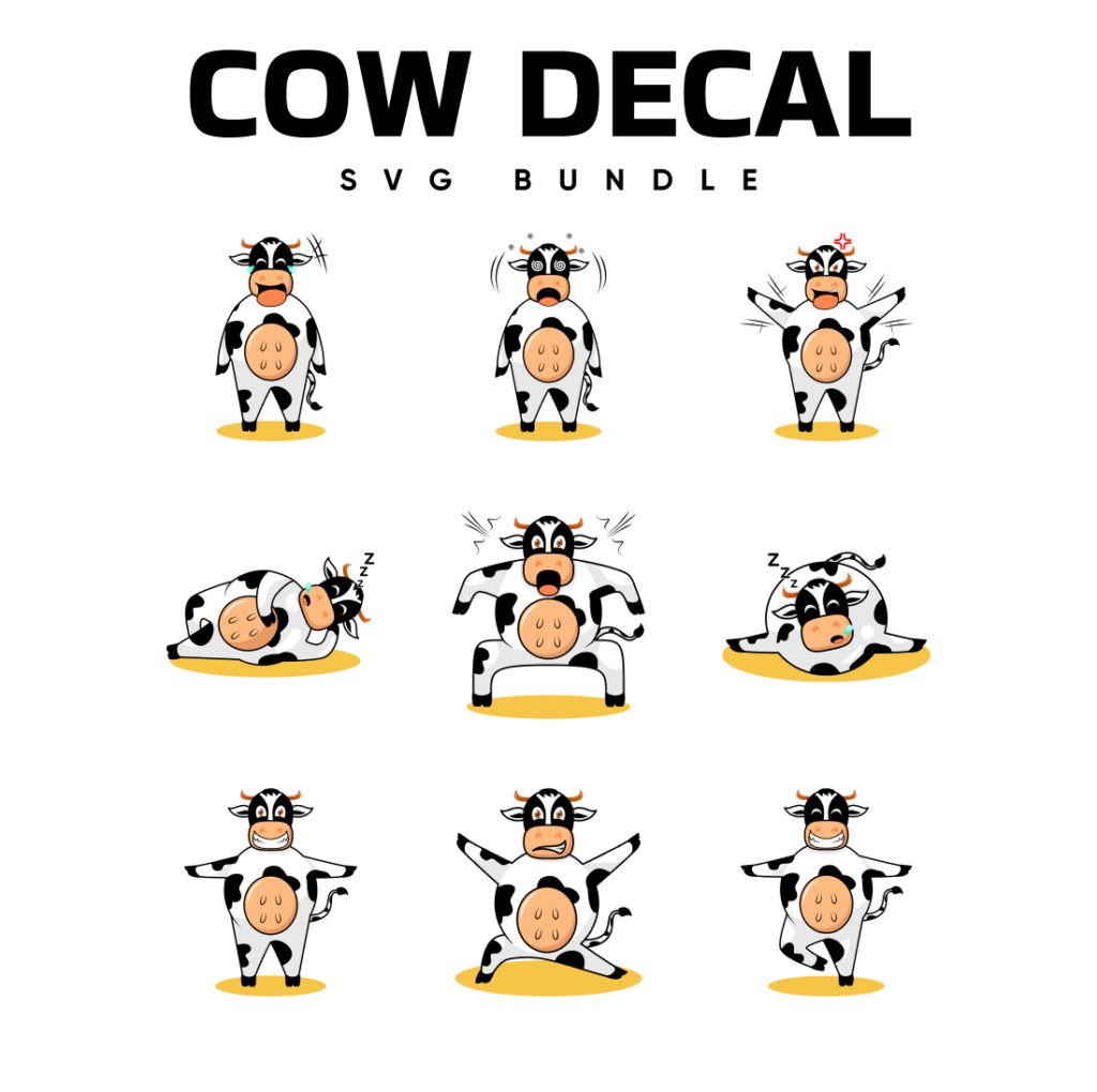 Cow Decal SVG Files – MasterBundles