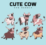 Cute Cow SVG.