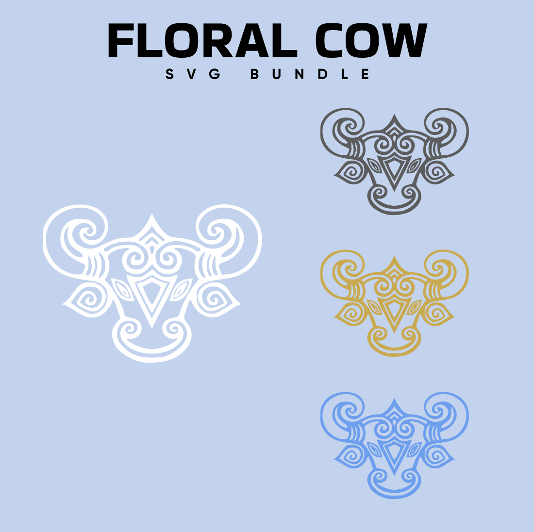Set of four different logos for a company.