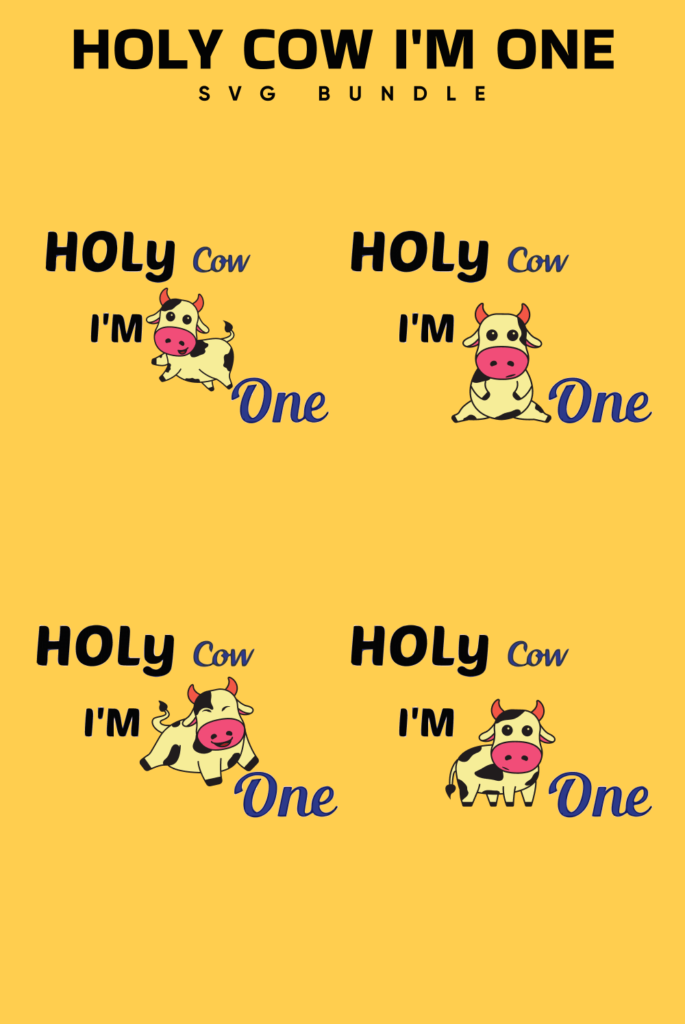 Holy Cow I'm One SVG – MasterBundles