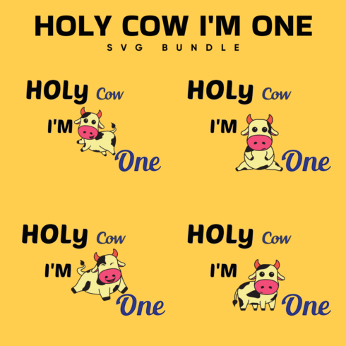 Cow with the words holy cow i'm one on it.