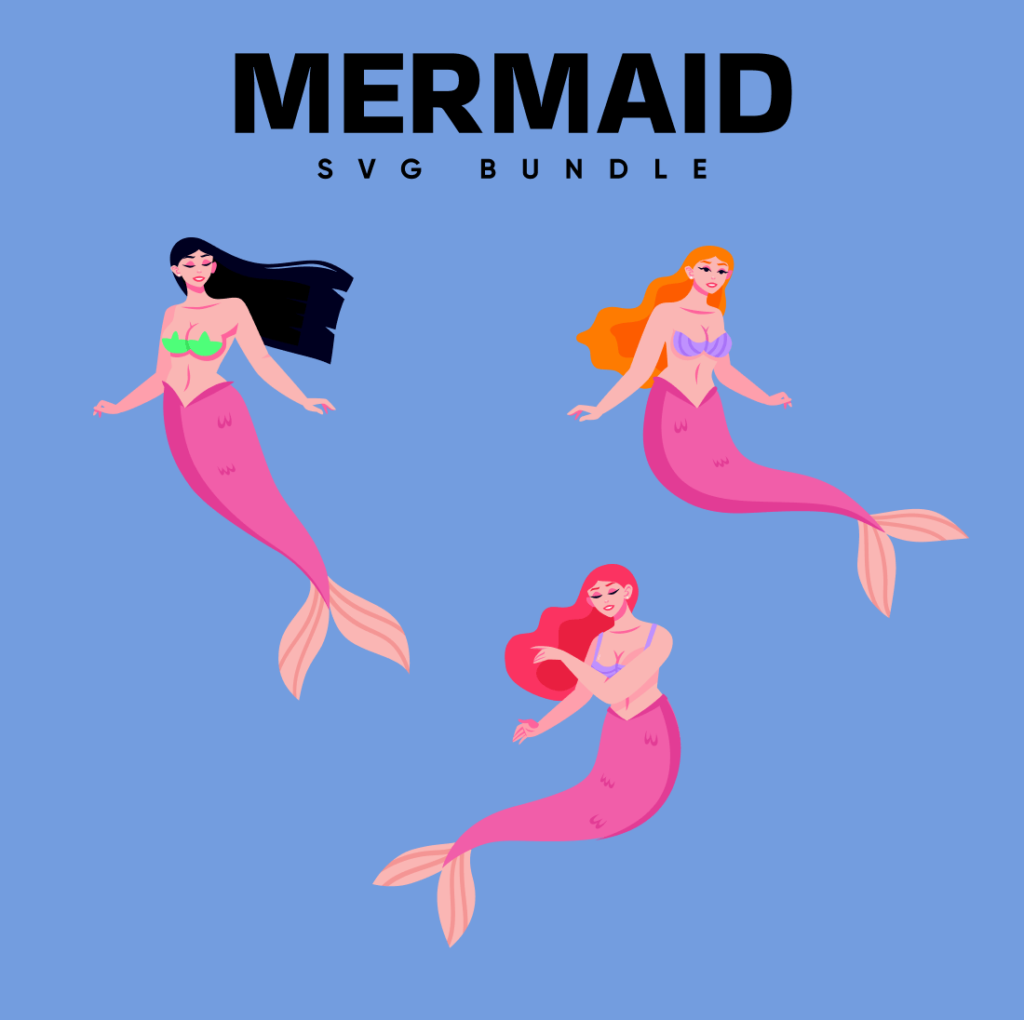 Mermaid SVG Free MasterBundles