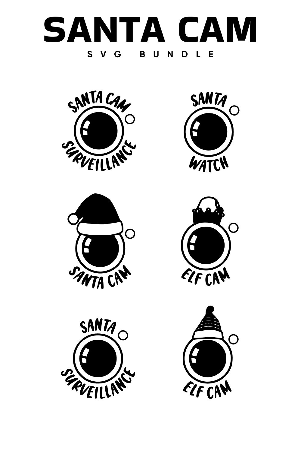 Santa cam SVG bundle.