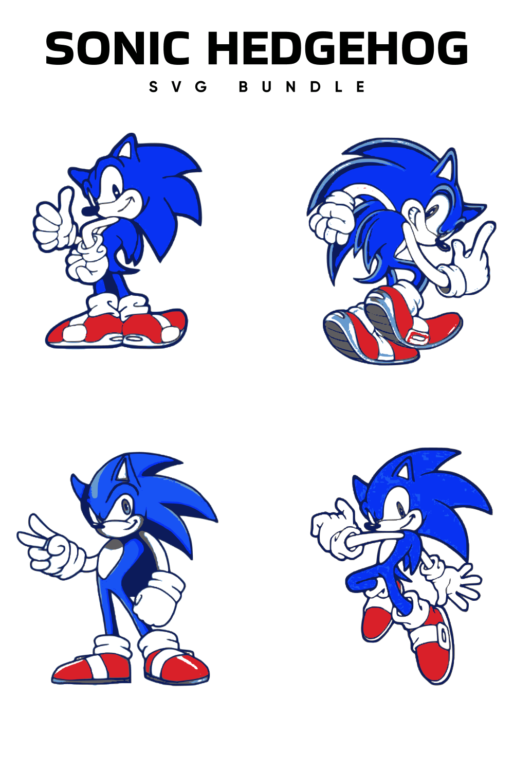 Sonic with funny red shoes.