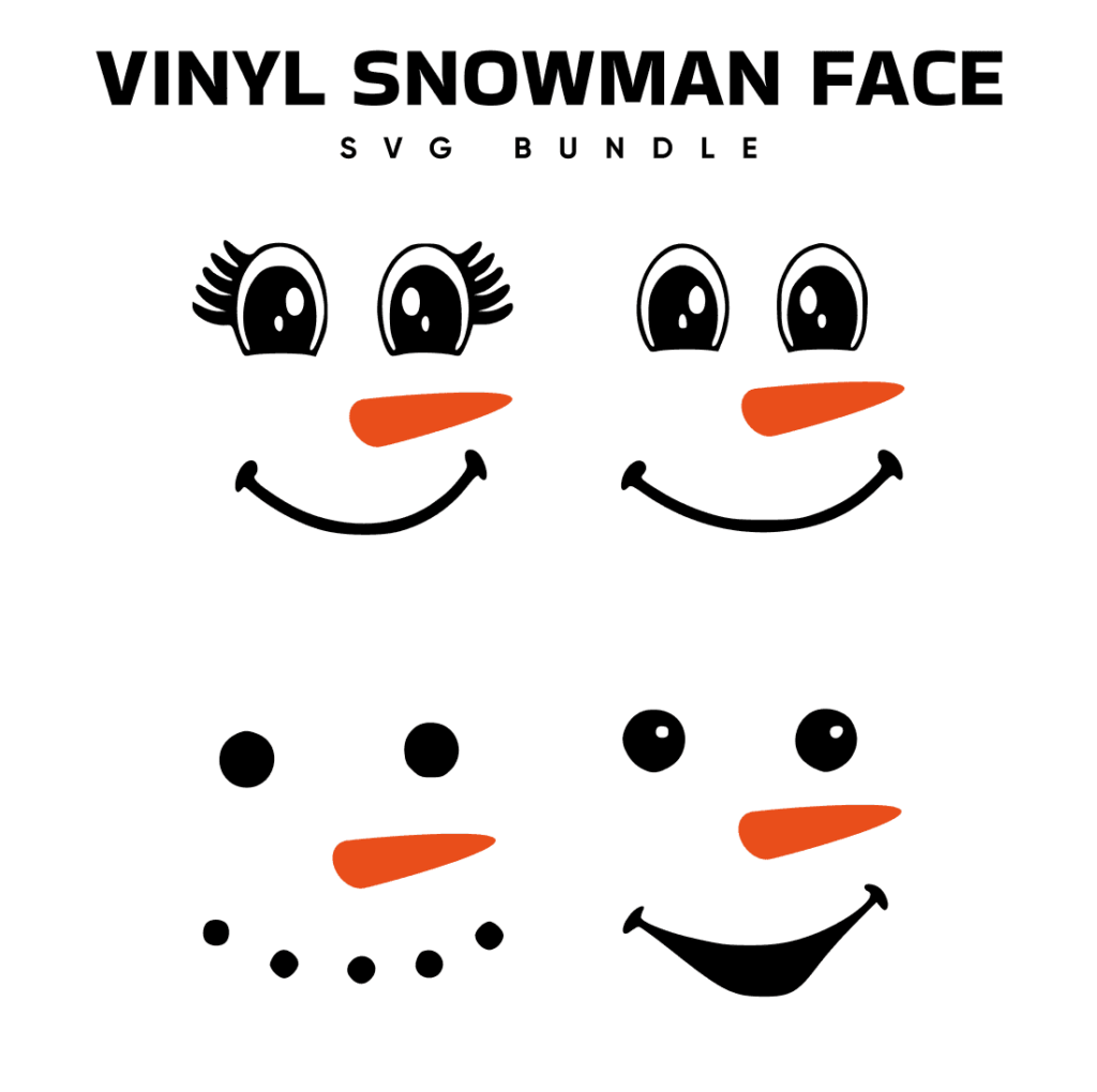 Vinyl Snowman Face Svg Masterbundles