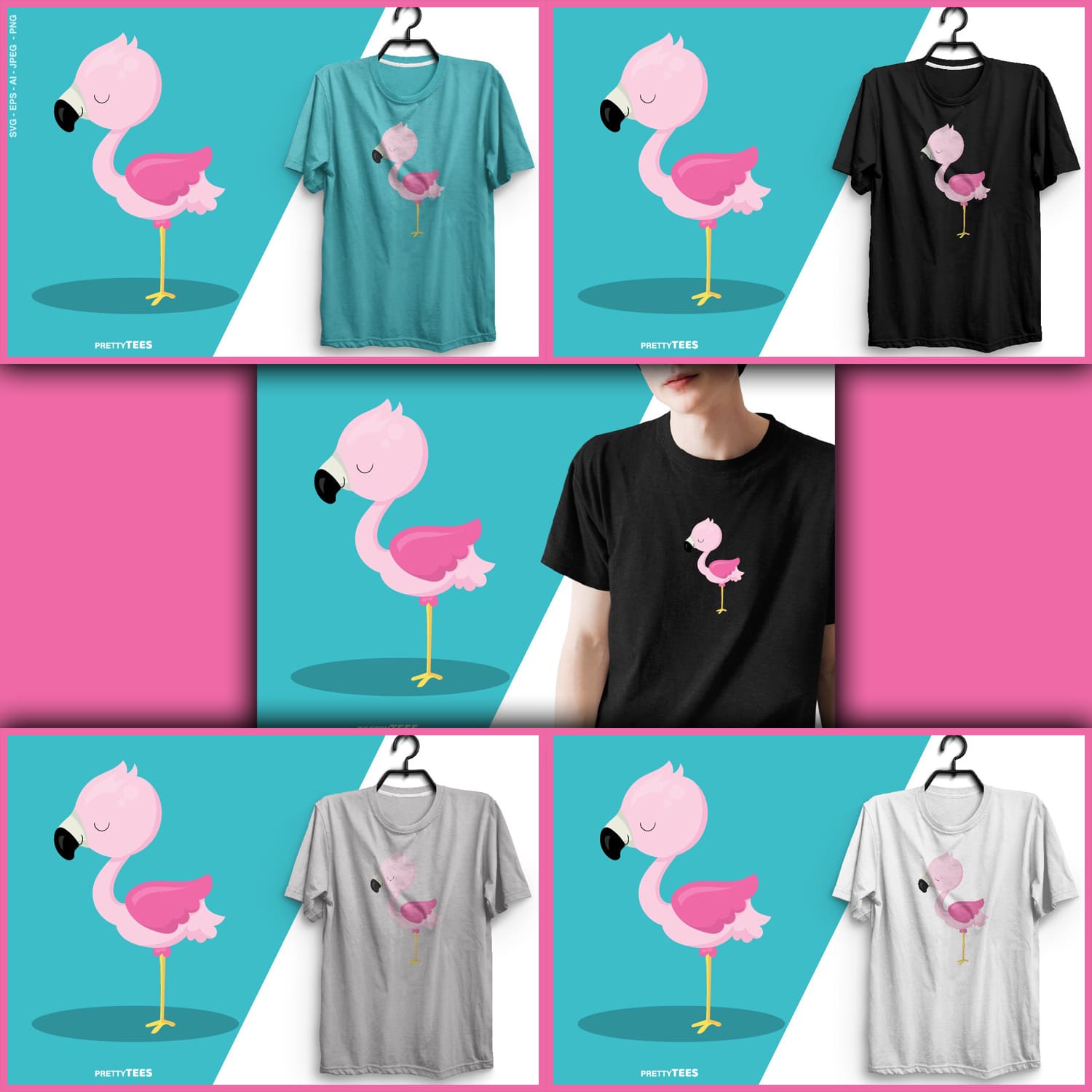 Flamingo t-shirt design Flamingo sublimation t-shirt, the first picture is 1500x1500.