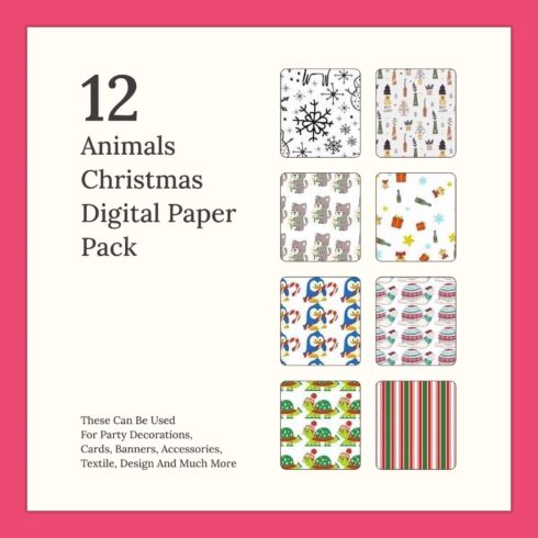 Christmas animals pattern can be used for textiles.