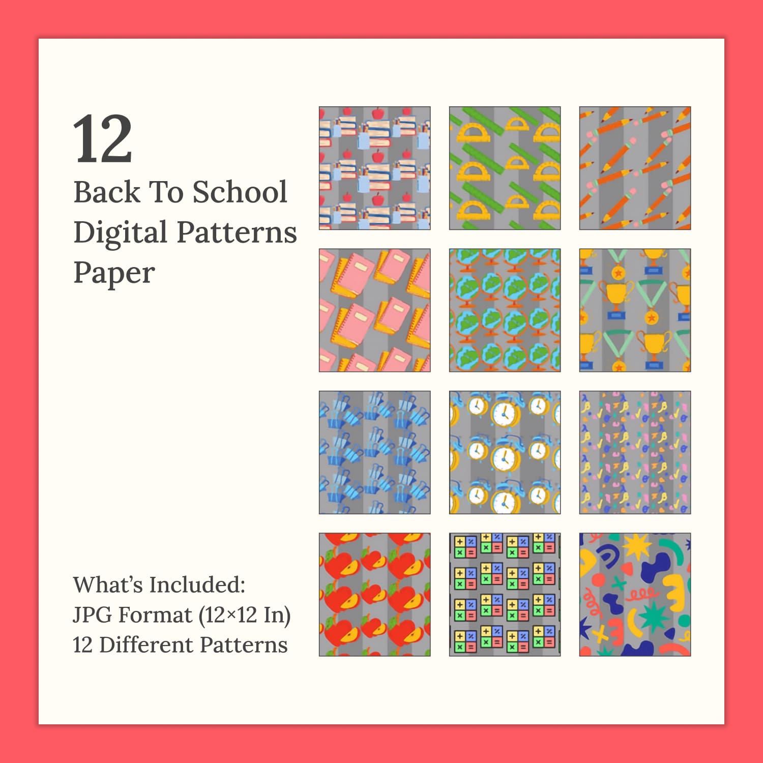 12 different patterns of school.