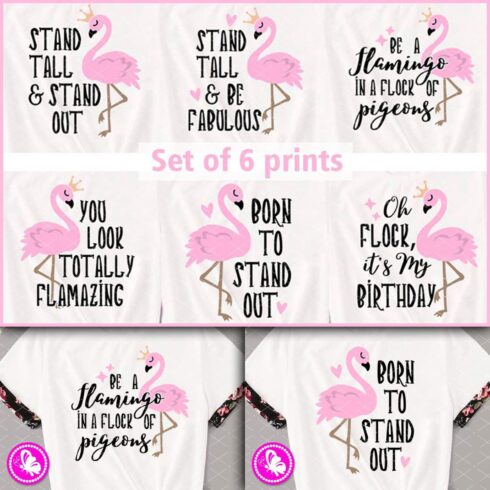 Bundle pink flamingo quotes sayings birthday t shirt, first picture 1500x1500.