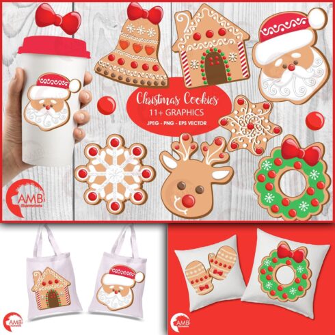 Xmas cookies clipart amb 1539, first picture 1500x1500.