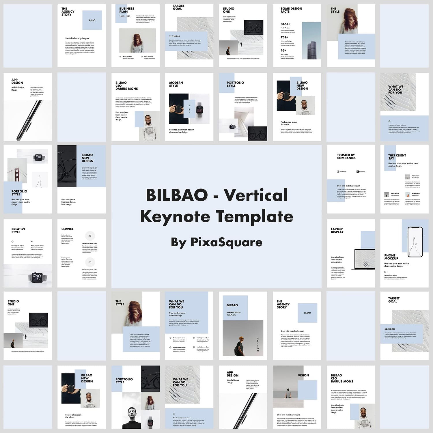 Bilbao vertical keynote template.