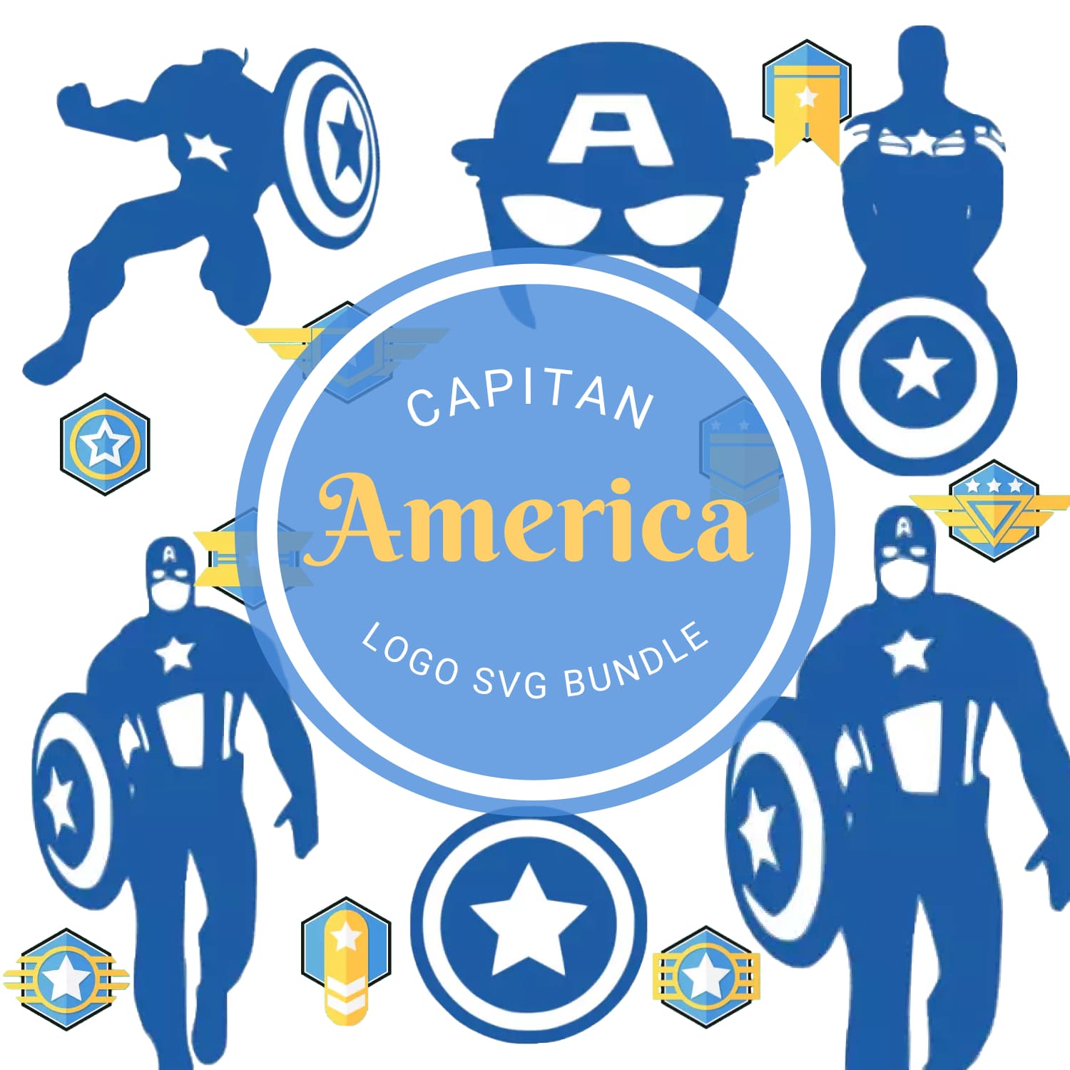 Captain america logo svg bundle, first picture 1500x1500.