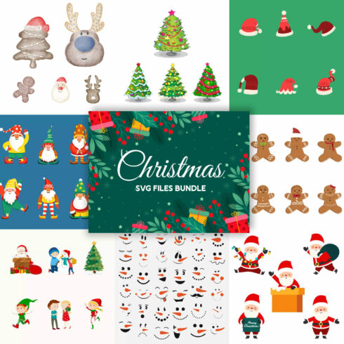 Christmas SVG files bundle, first picture 1500x1500.
