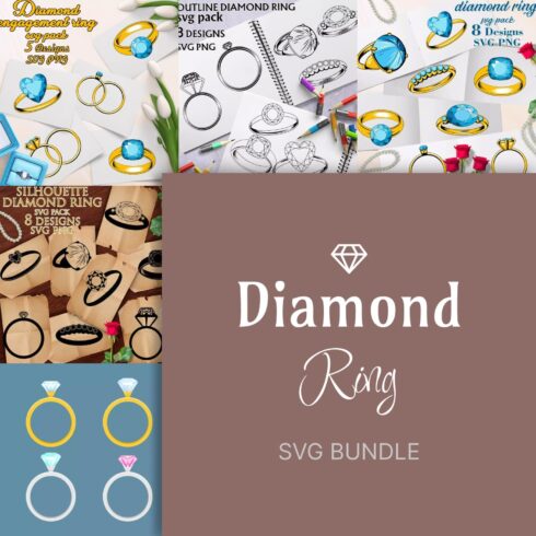 Diamond ring svg bundle, picture 1500x1500.
