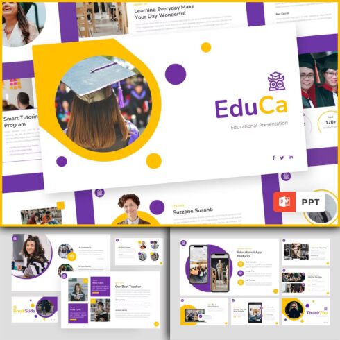 Education university powerpoint template educa, first picture 1500x1500.