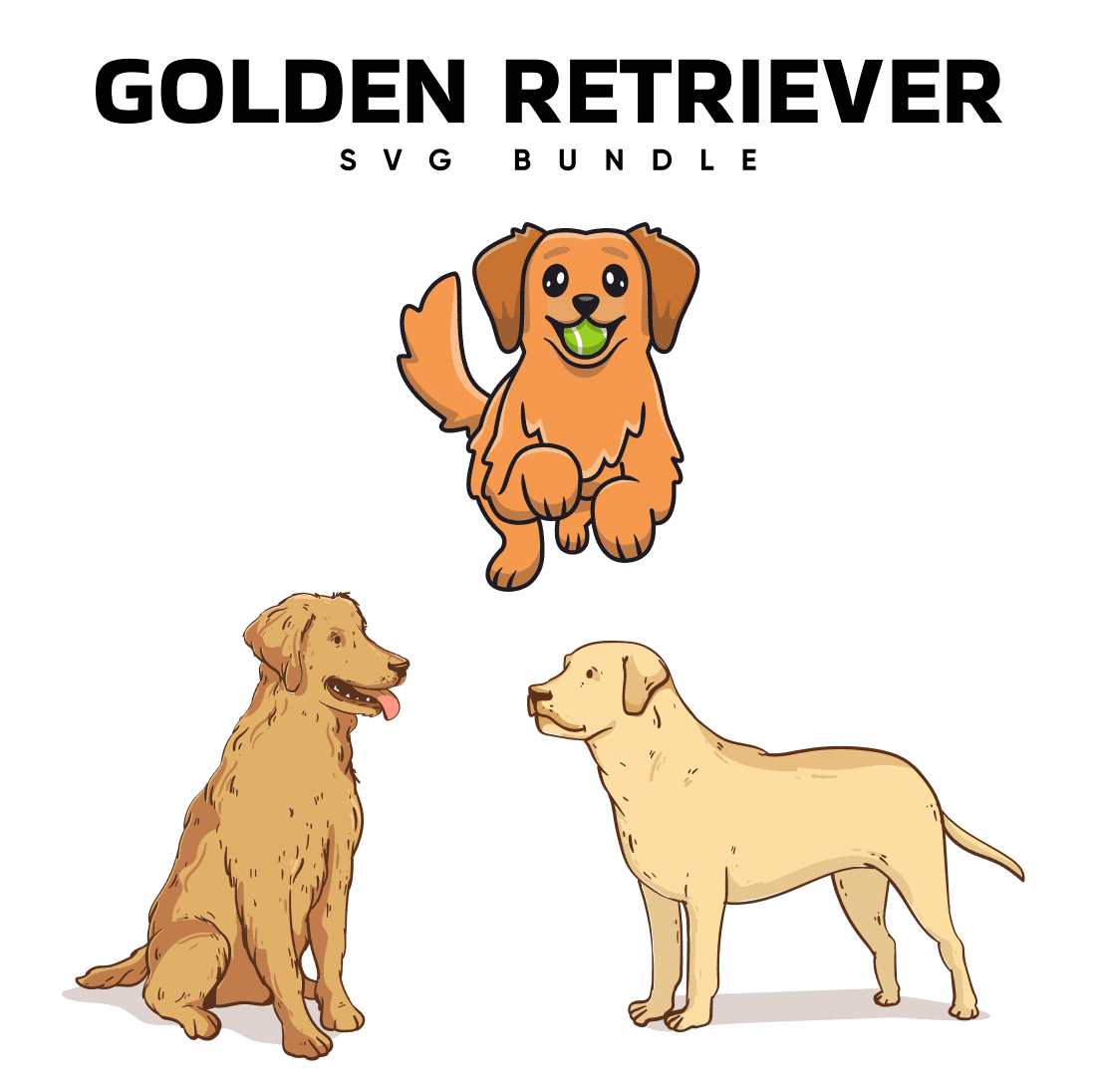 Golden Retriever SVG Free – MasterBundles