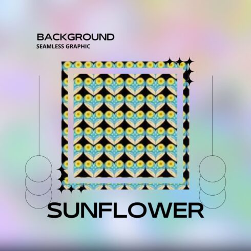 An example of a modern sunflower background with a gradient.