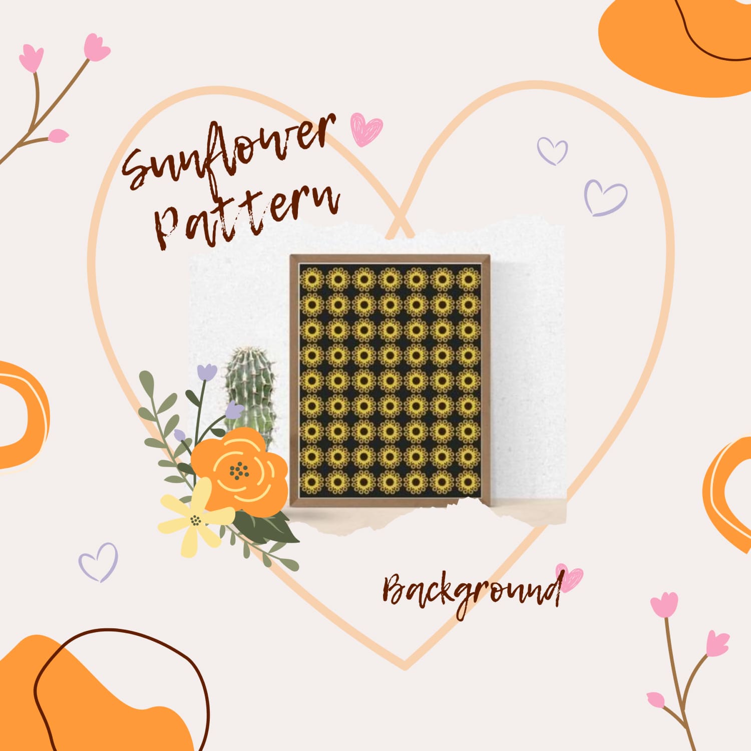 Sunflower patterns Background.