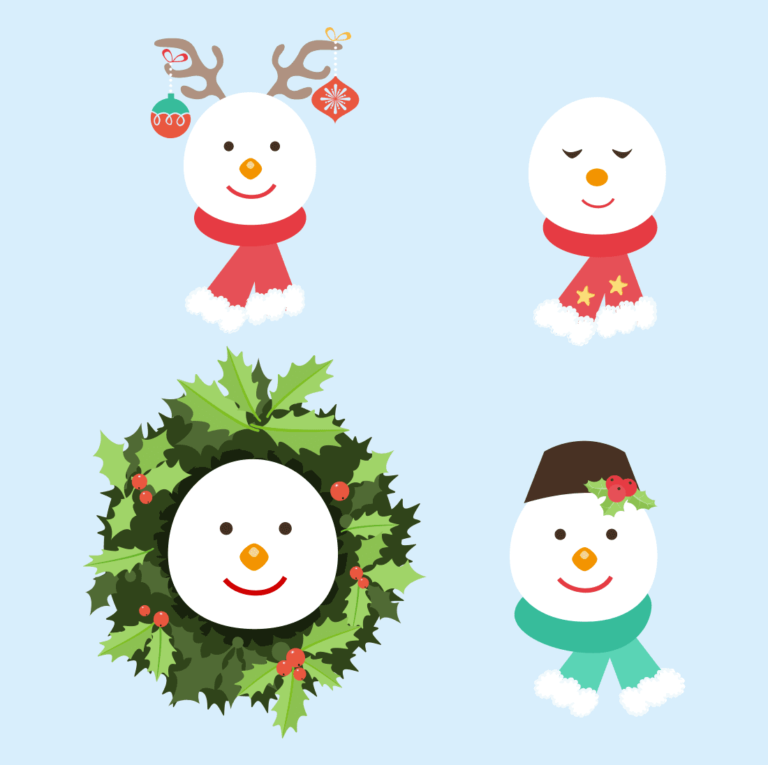 Cute Snowman Face SVG – MasterBundles