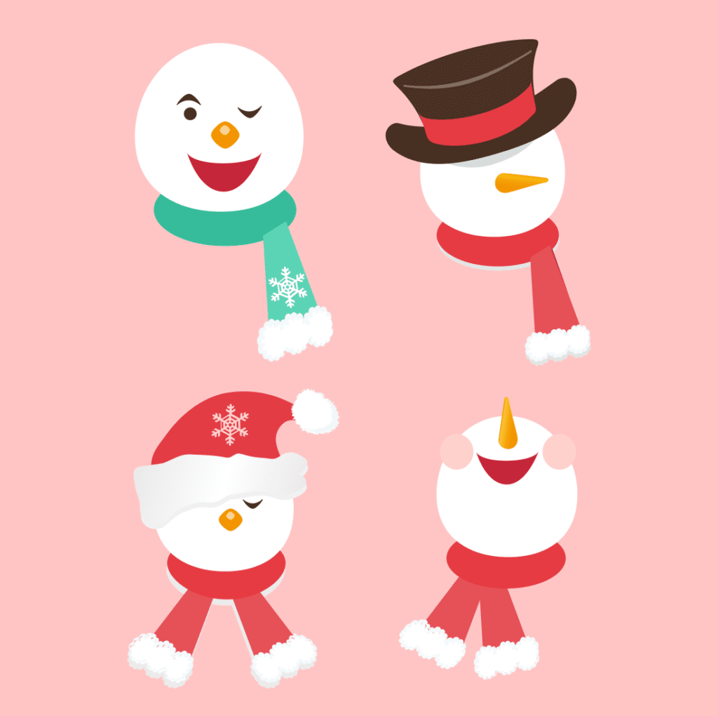 Snowman Face SVG Free – MasterBundles