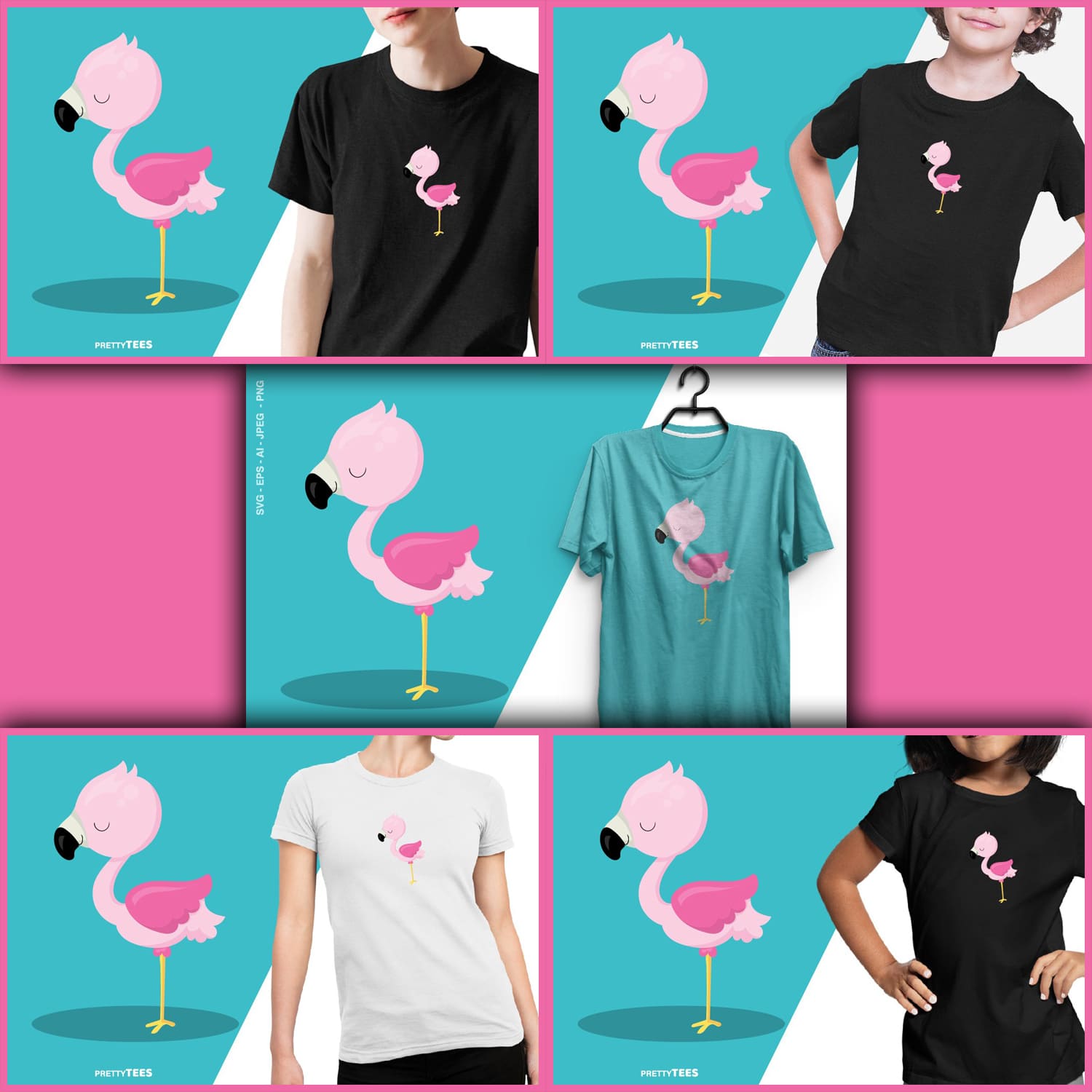 Flamingo t-shirt design Flamingo sublimation t-shirt, the second picture is 1500x1500.