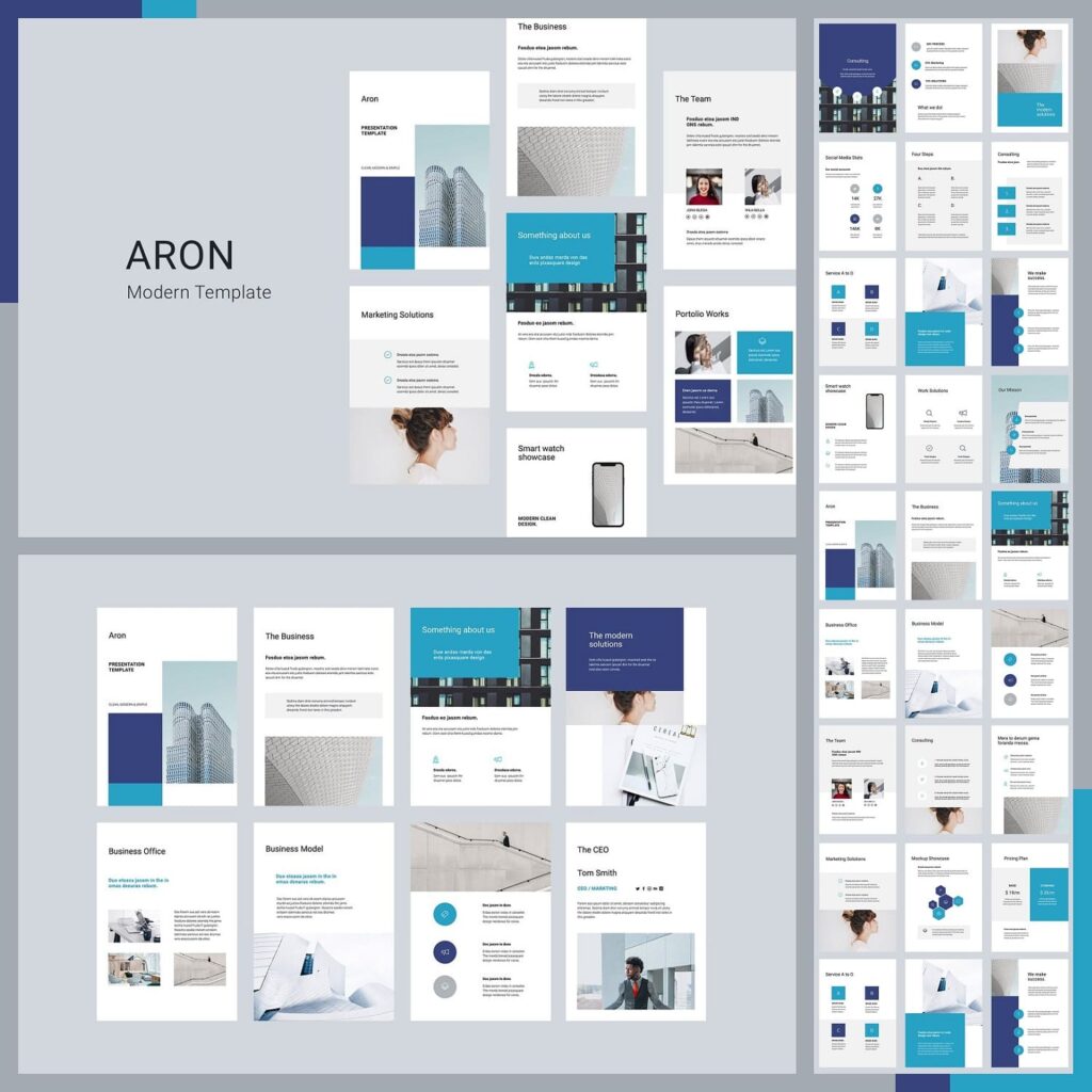 ARON - Vertical Keynote Template – MasterBundles