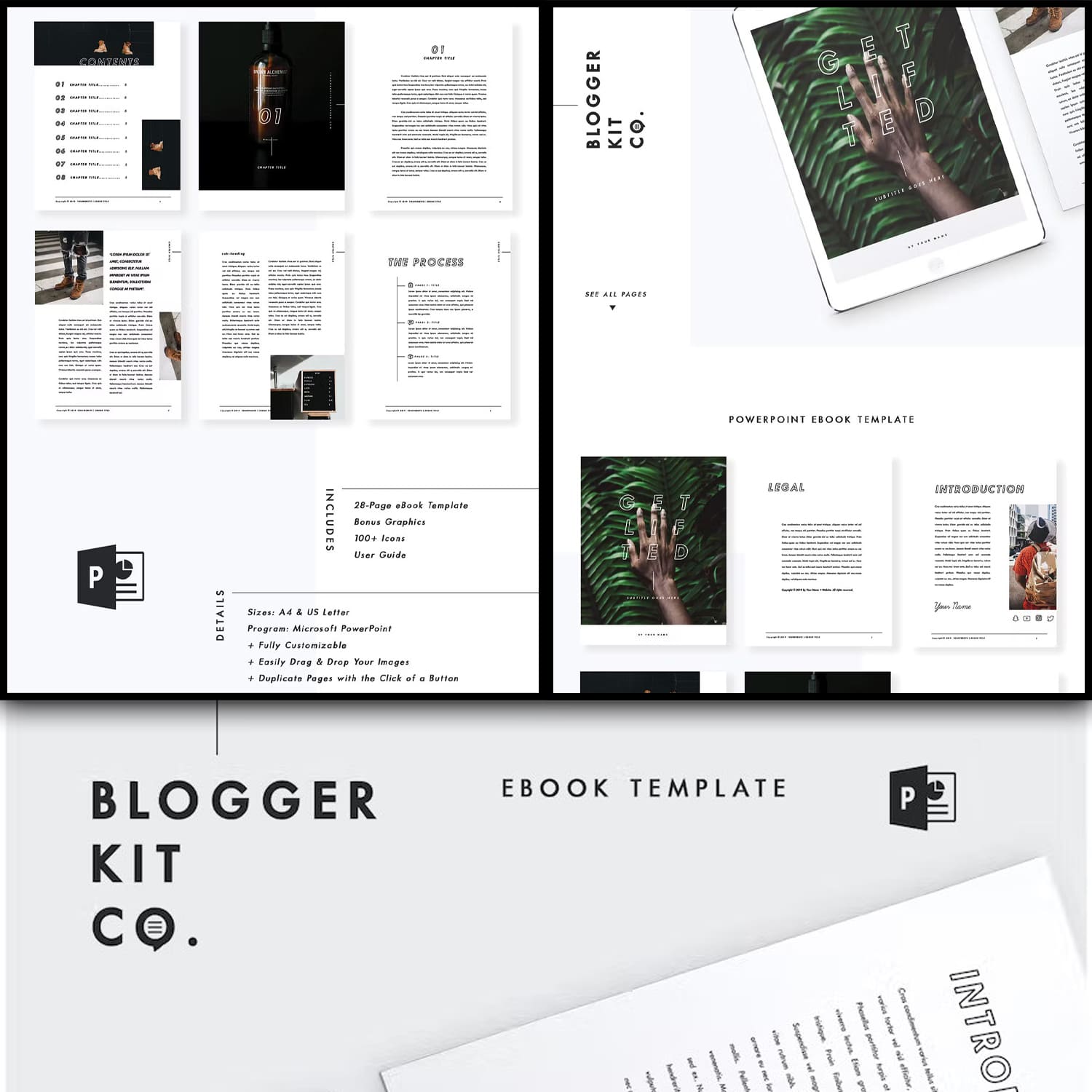 Ebook template 28 pages, picture for powerpoint 1500x1500.