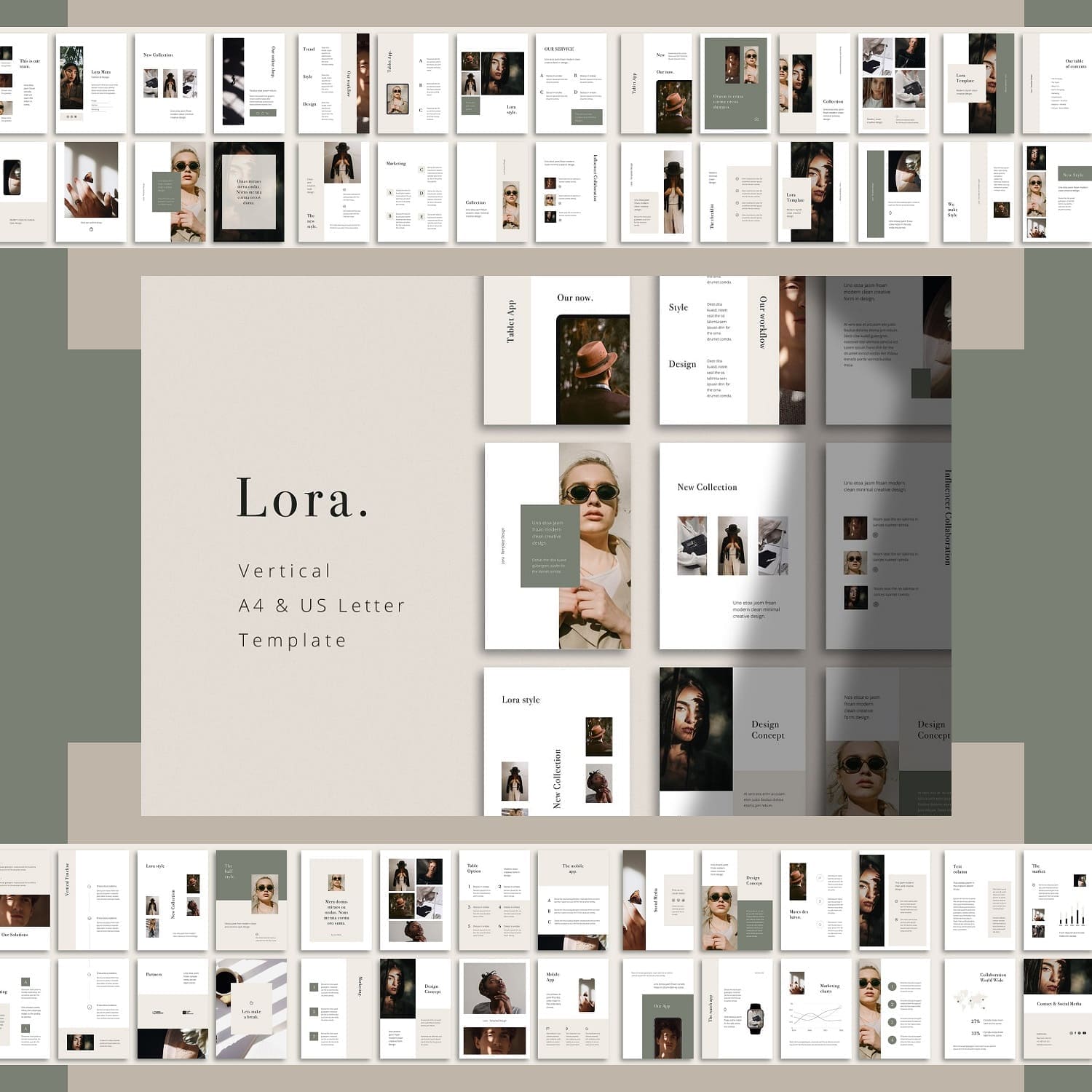 Lora - Vertical A4 & US Letter Template 1500x1500.