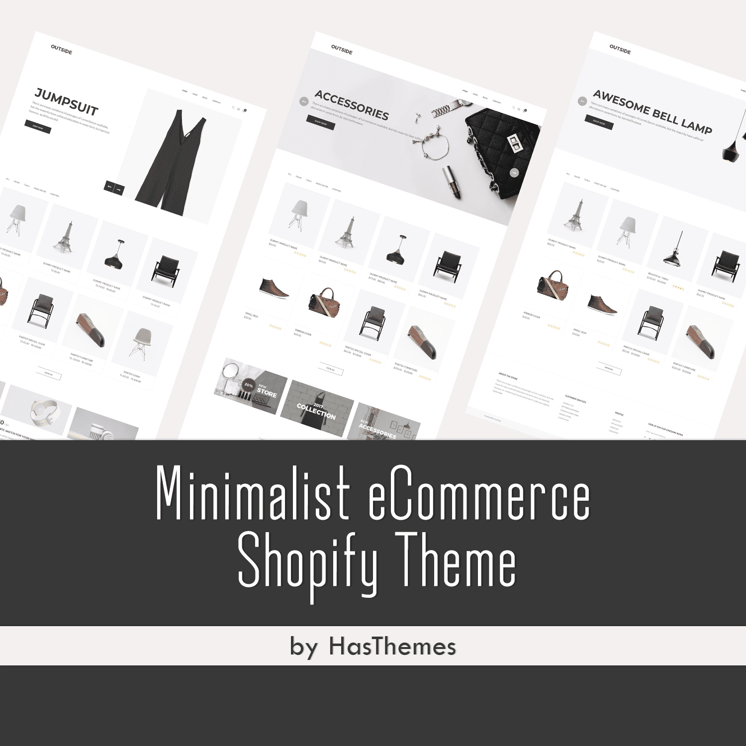 Minimalist ecommerce shopify theme, second picture 1500x1500.